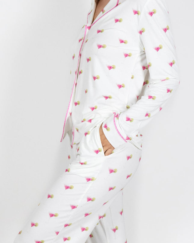 Grace printed long pajama set