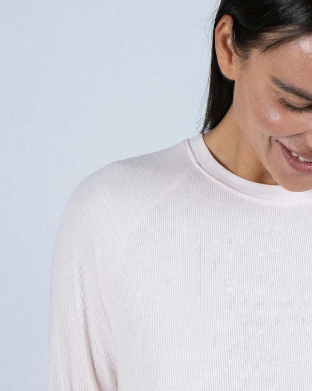 Ribbed long sleeve top
