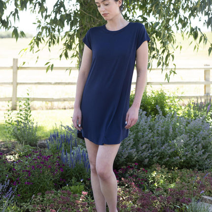 Restless lounger dress with shelf bra