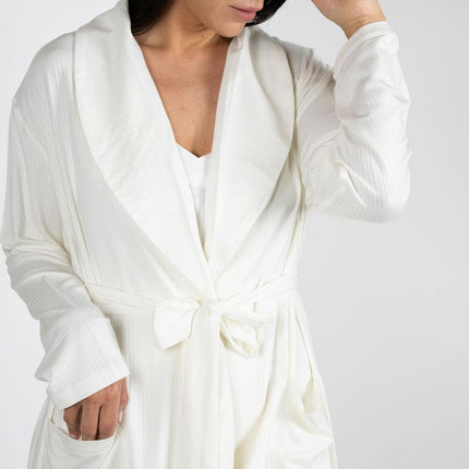 Cannes pinstripe robe
