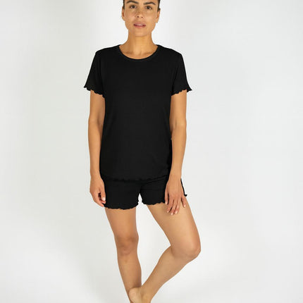Cotton jacquard short set