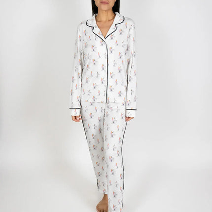 Jolene long printed pajama set