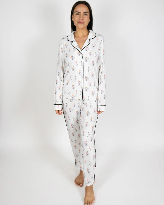 Jolene long printed pajama set