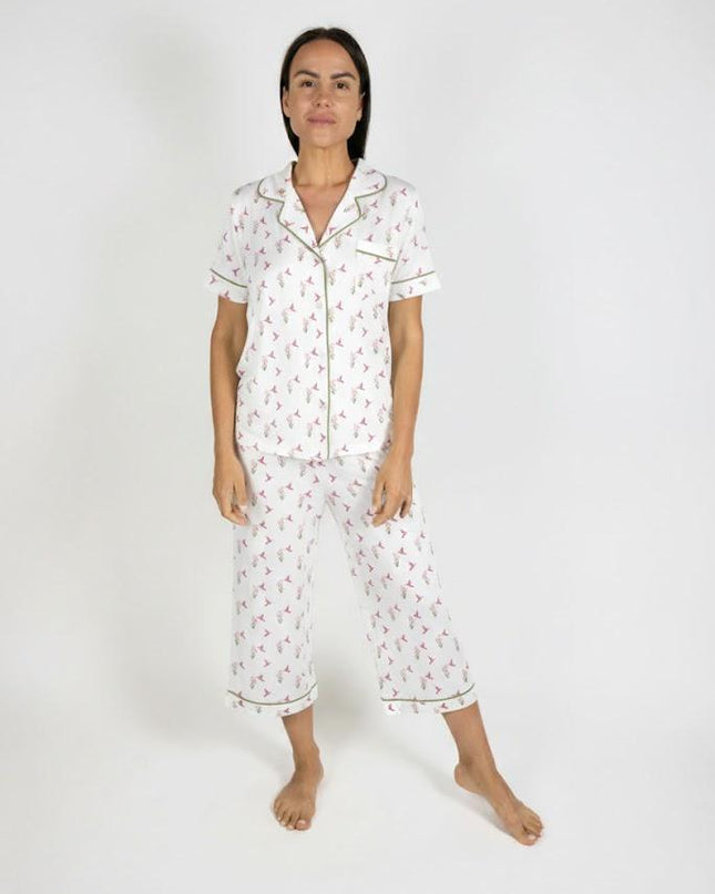 Jolene cropped printed pajama set