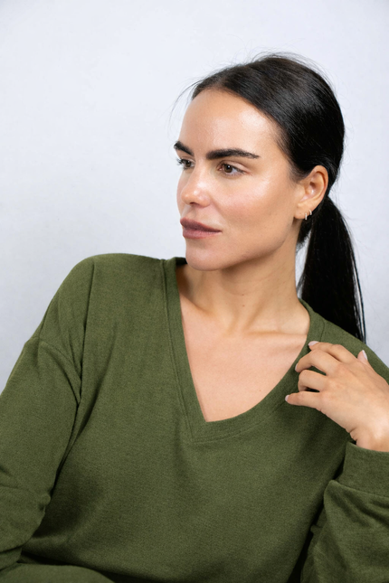 Cozy V-neck top