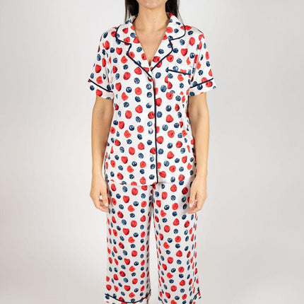 Jolene cropped printed pajama set