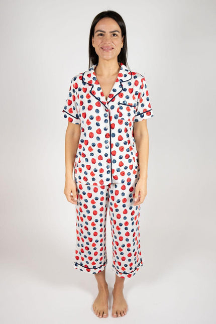Jolene cropped printed pajama set