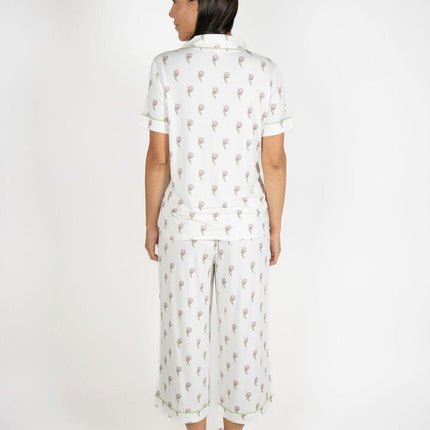 Jolene cropped printed pajama set