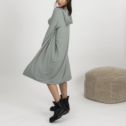 Ribbed cardigan in olive