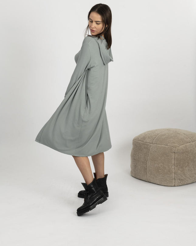 Ribbed cardigan in olive