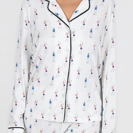 Jolene long printed pajama set