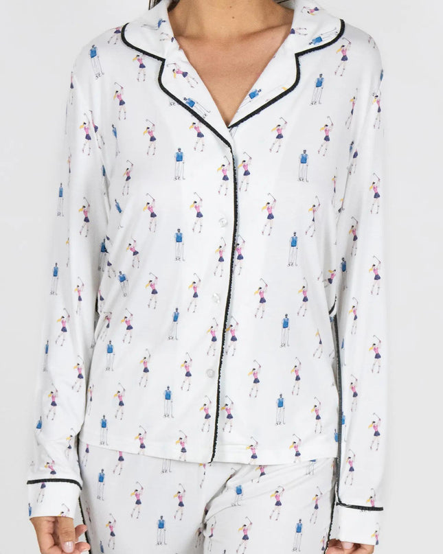 Jolene long printed pajama set