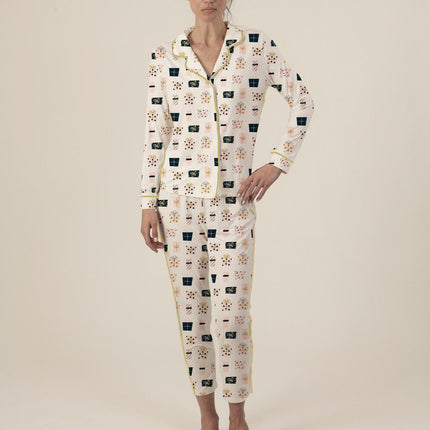 Jolene long printed pajama set