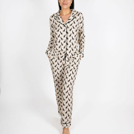 Grace printed long pajama set