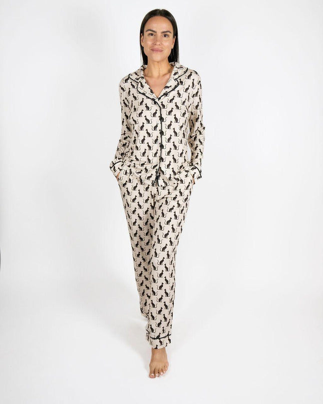 Grace printed long pajama set