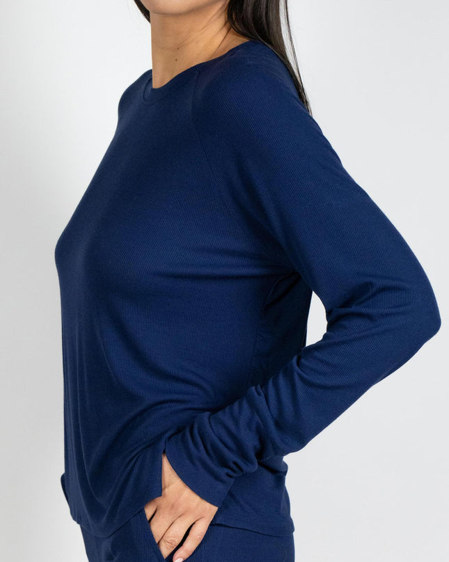 Ribbed long sleeve top