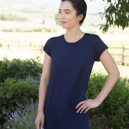 Restless lounger dress with shelf bra