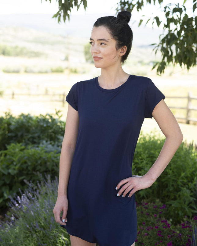 Restless lounger dress with shelf bra