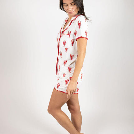 Cute stitching short pajama set