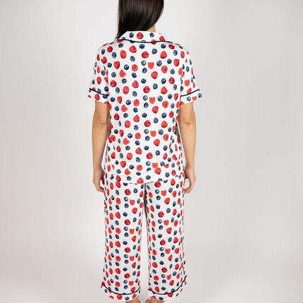 Jolene cropped printed pajama set
