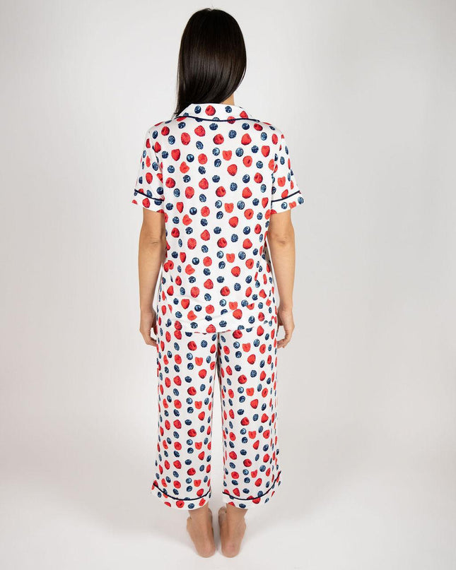 Jolene cropped printed pajama set