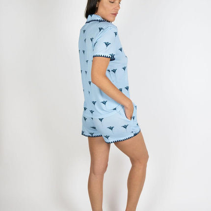 Cute stitching short pajama set