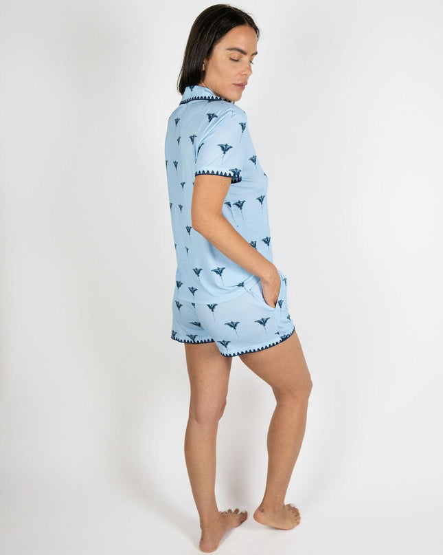 Cute stitching short pajama set