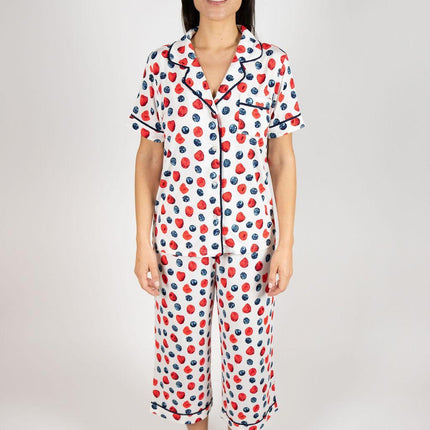 Jolene cropped printed pajama set