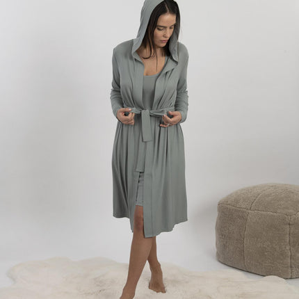 Ribbed cardigan in olive