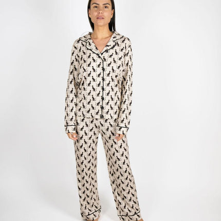 Grace printed long pajama set