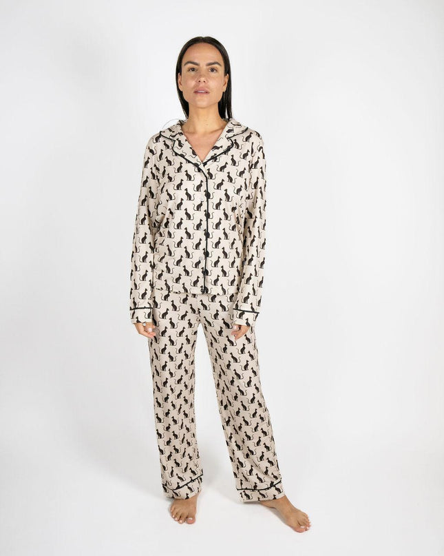 Grace printed long pajama set
