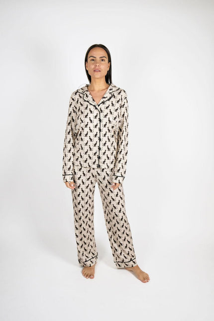 Grace printed long pajama set