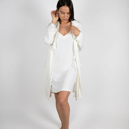 Cannes pinstripe robe