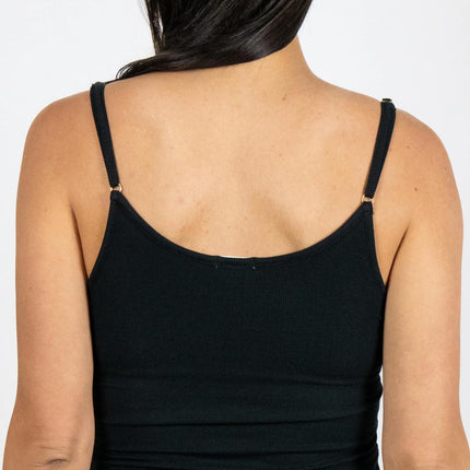 Ribbed camisole with shelf bra