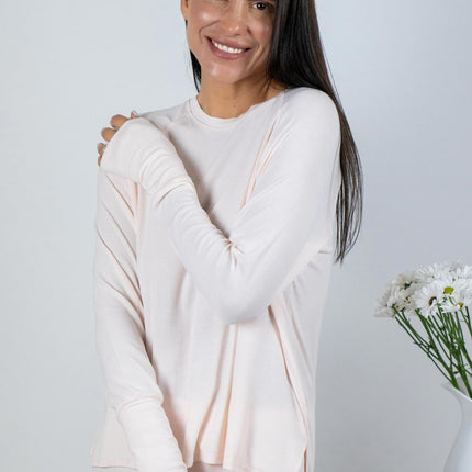 Ribbed long sleeve top