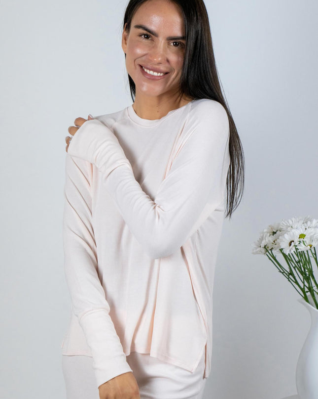 Ribbed long sleeve top