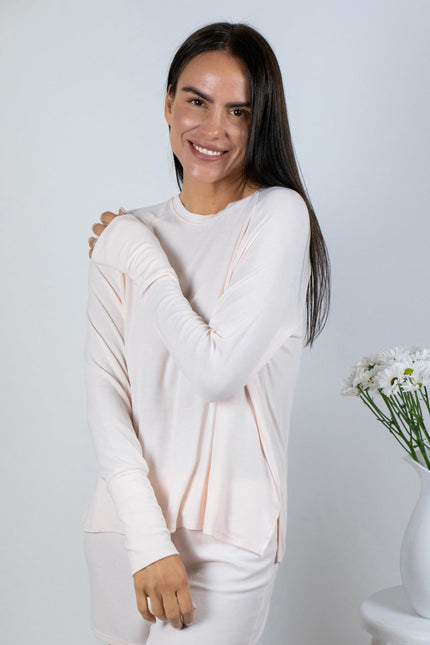 Ribbed long sleeve top