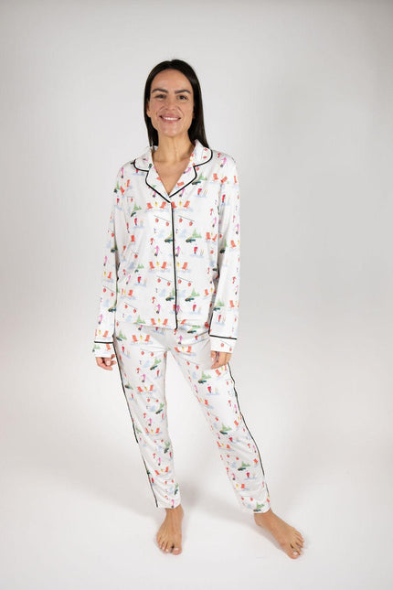 Jolene long printed pajama set