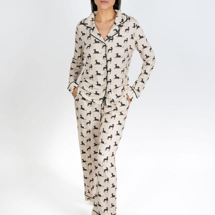 Grace printed long pajama set