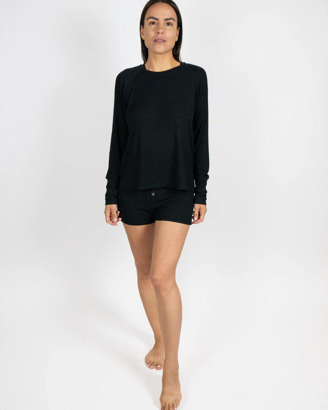 Ribbed long sleeve top