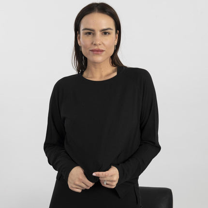 Ribbed long sleeve top