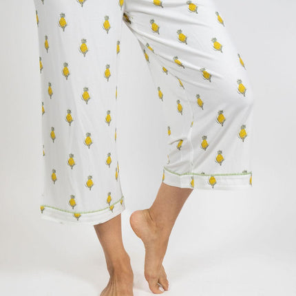 Jolene cropped printed pajama set