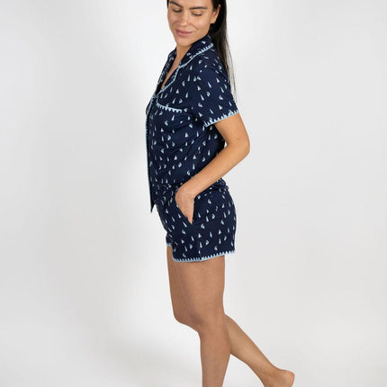 Cute stitching short pajama set