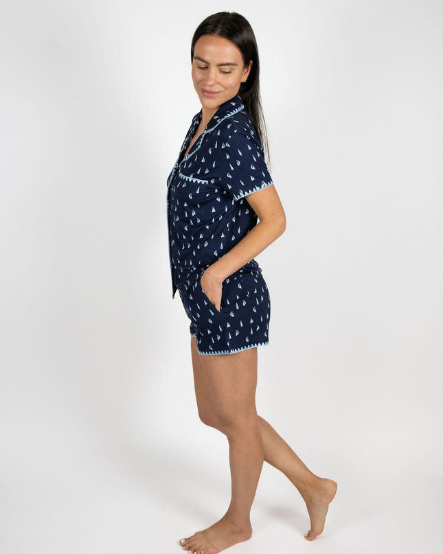Cute stitching short pajama set