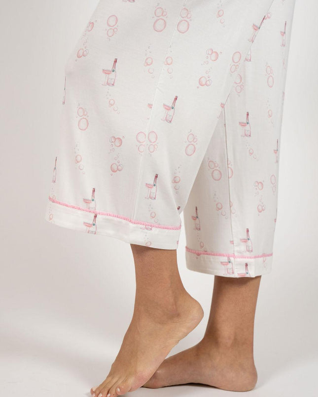 Jolene cropped printed pajama set