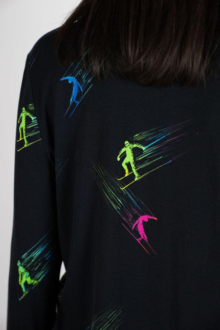 Men's long printed pajama set