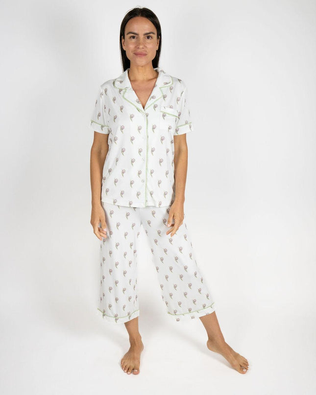 Jolene cropped printed pajama set