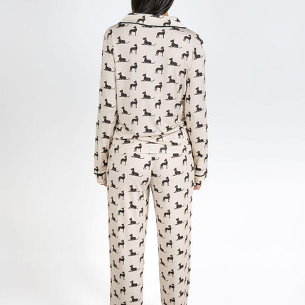 Grace printed long pajama set