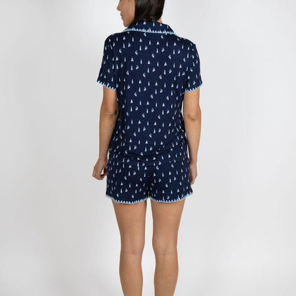 Cute stitching short pajama set