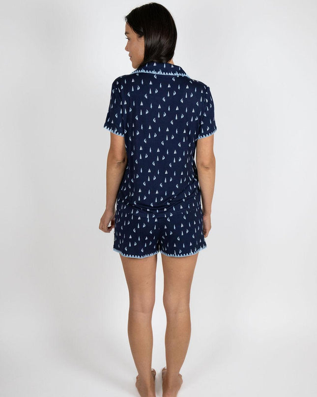 Cute stitching short pajama set